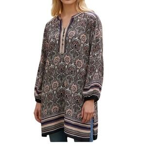 Umgee Midi Bohemian Floral High Low Dress Women Size Medium
